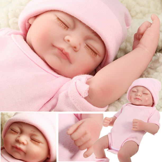 11" Full Soft Silicone Vinyl Reborn Baby Doll Lifelike Newborn Girl Child Gift